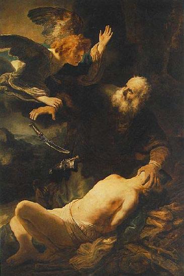 REMBRANDT Harmenszoon van Rijn Sacrifice of Isaac. oil painting image